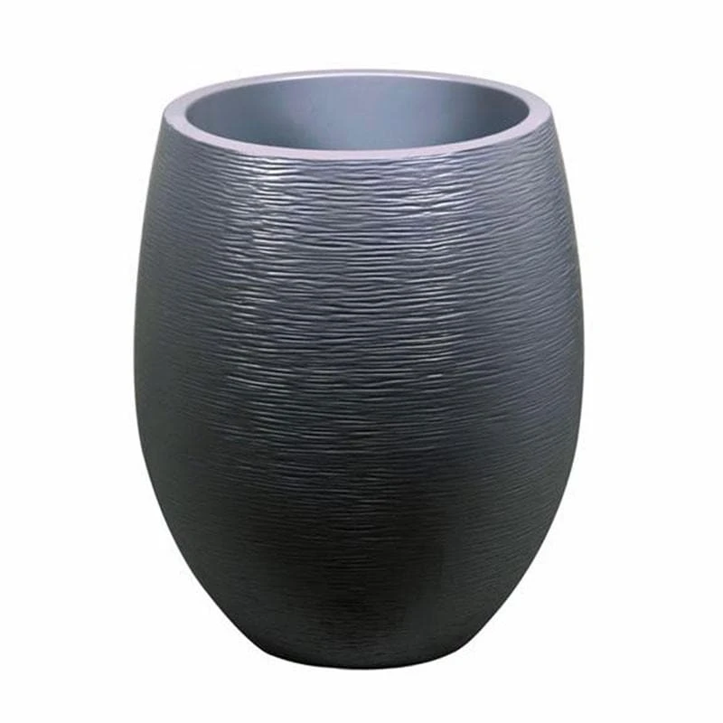 وعاء نباتات بيضاوي رمادي، 53 لتر، 50*45 سم
