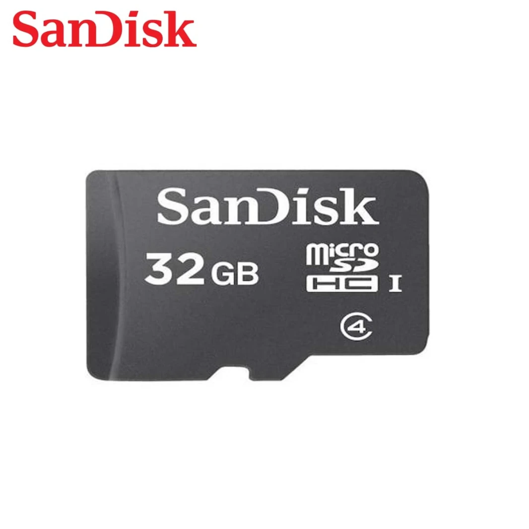 بطاقة ذاكرة SanDisk microSDHC سعة 32 جيجابايت من الفئة 4 مع محول SD