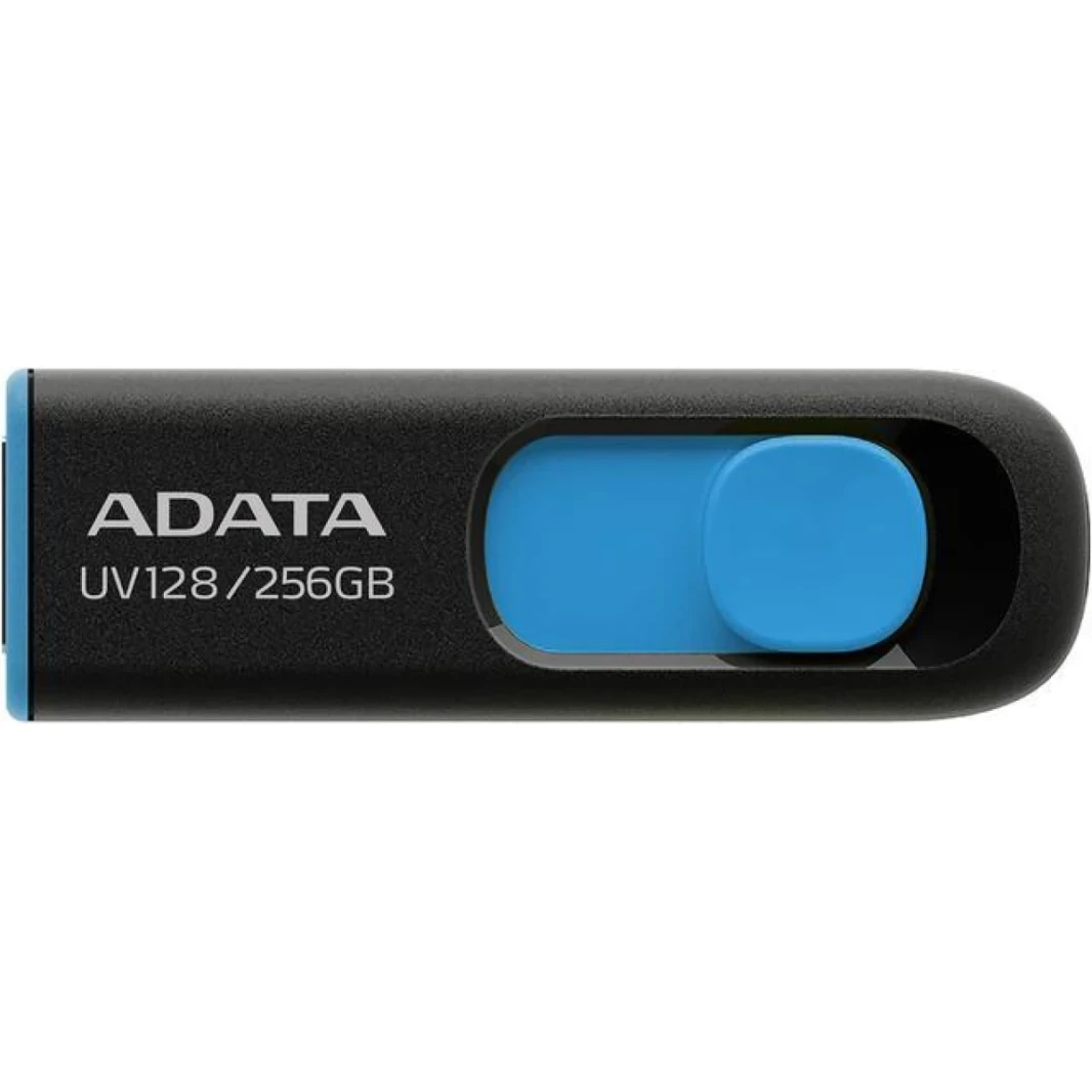 محرك أقراص فلاش USB UV128 بسعة 256 جيجابايت باللونين الأسود والأزرق للبيع بالتجزئة