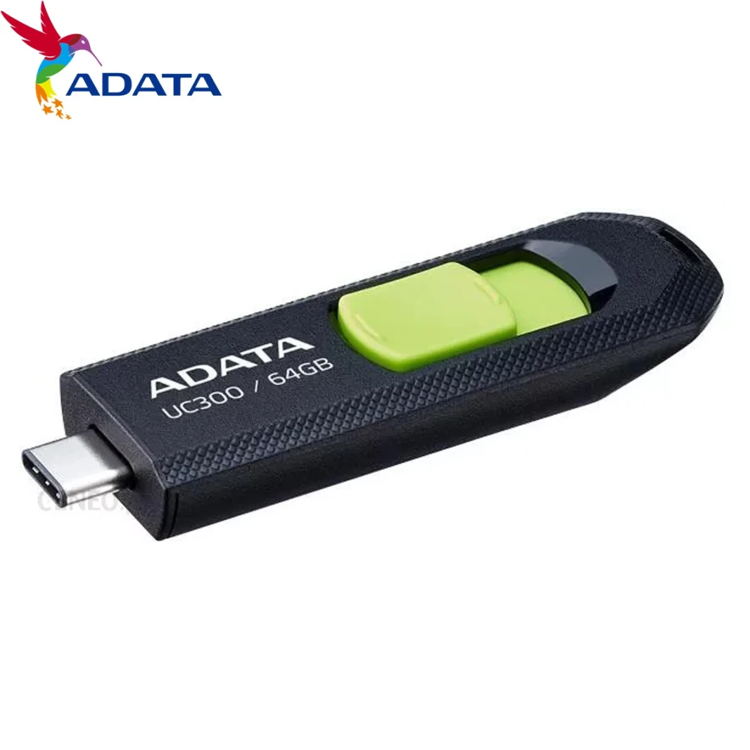 ADATA UC300 USB flash drive 64 GB USB Type-C 3.2 Gen 1 (3.1 Gen 1) Black, Green ACHO-UC300-64G-RBK/GN