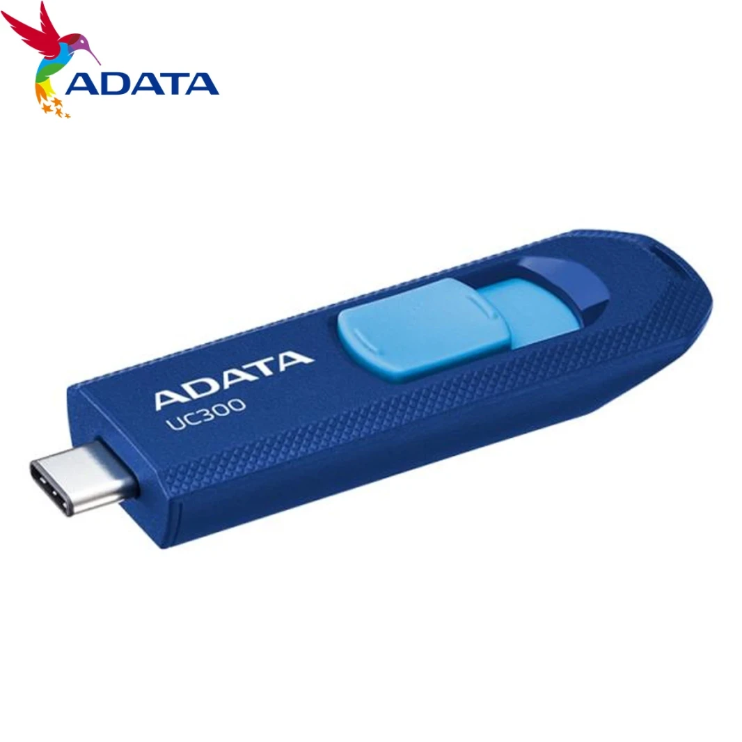 محرك أقراص فلاش USB ADATA UC300 سعة 128 جيجابايت USB Type-C 3.2 Gen 1 (3.1 Gen 1) أزرق داكن، أزرق ACHO-UC300-128G-RNB/BU