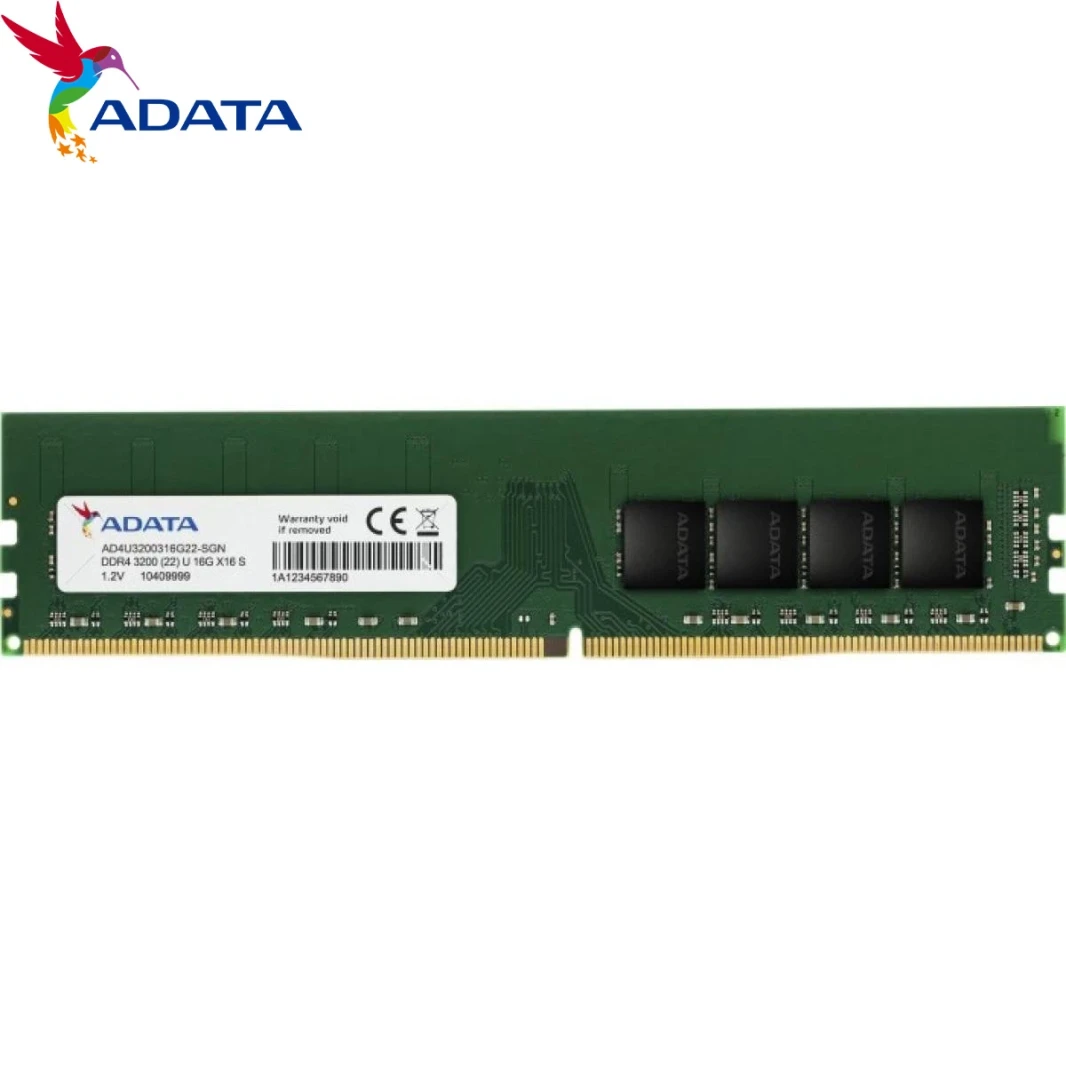 وحدة ذاكرة ADATA 16GB PC4-25600 DDR4-3200MHz ECC Registered CL22 288-Pin DIMM 1.2V Dual Rank