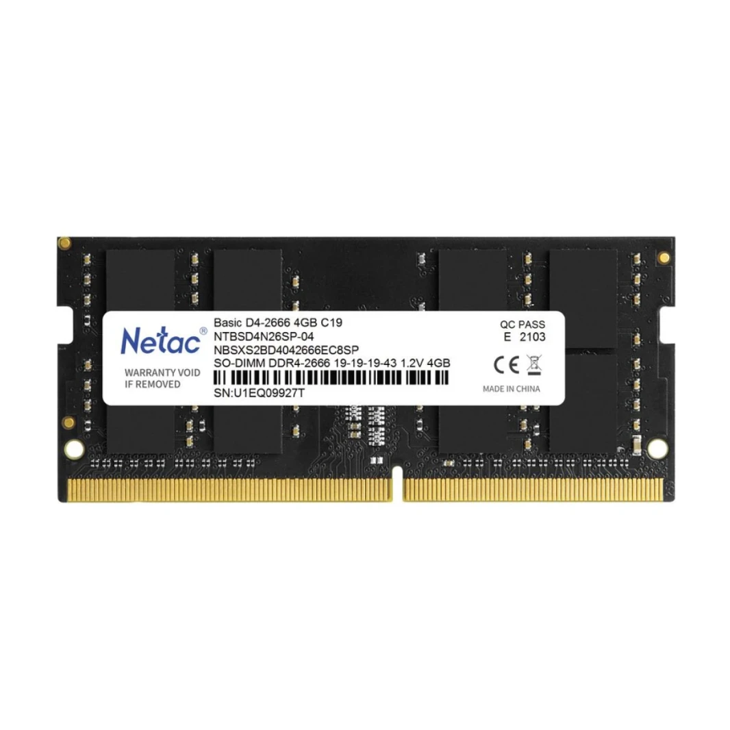 ذاكرة وصول عشوائي 4 جيجابايت 2666 ميجا هرتز من Netac CL19 (NTBSD4N26SP-04)