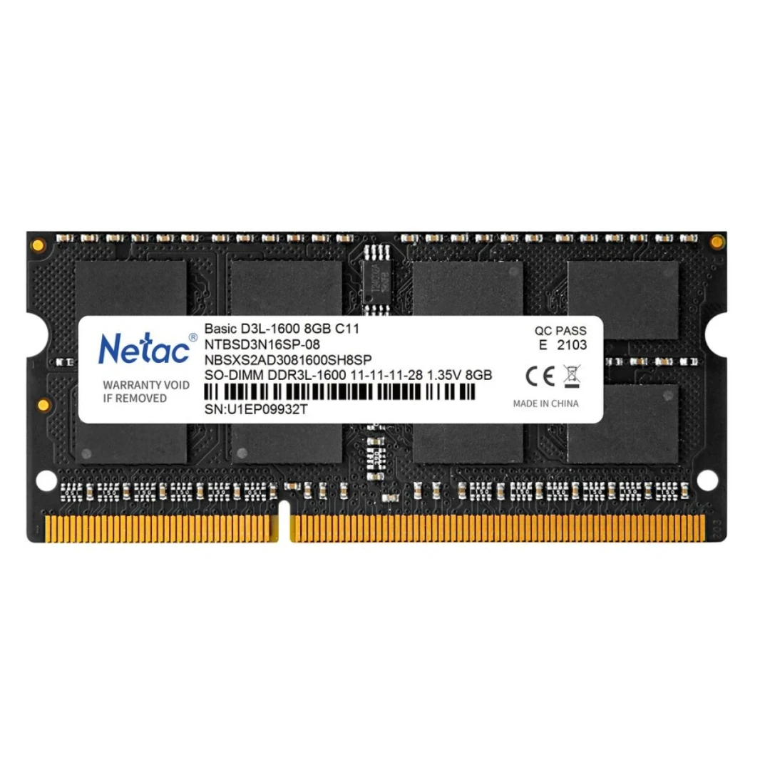 ذاكرة NETAC BASIC DDR3L-1666 سعة 8 جيجابايت C11 NB(NTBSD3N16SP-08)