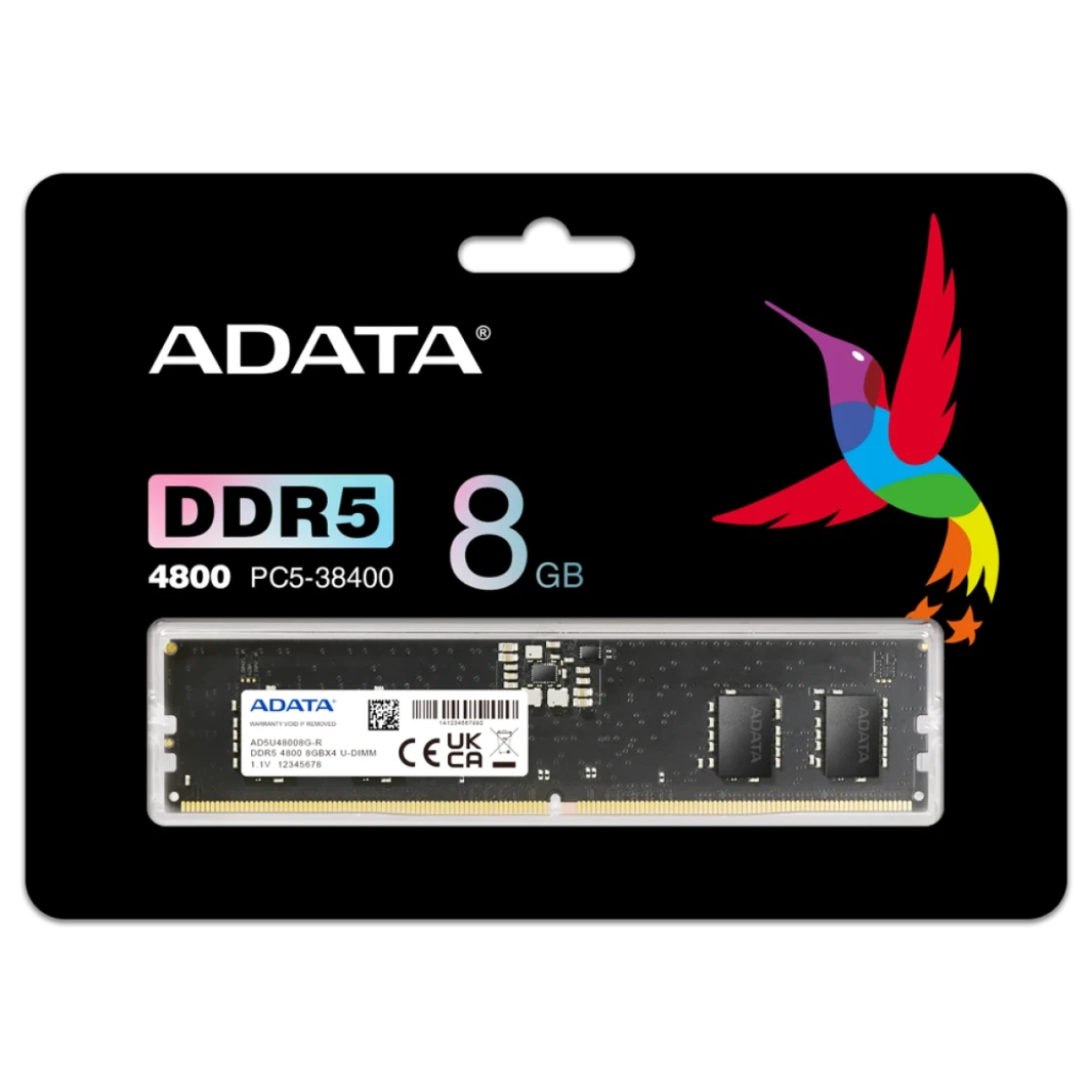 ذاكرة ADATA DDR5 U-DIMM (للكمبيوتر الشخصي) سعة 8 جيجابايت 4800