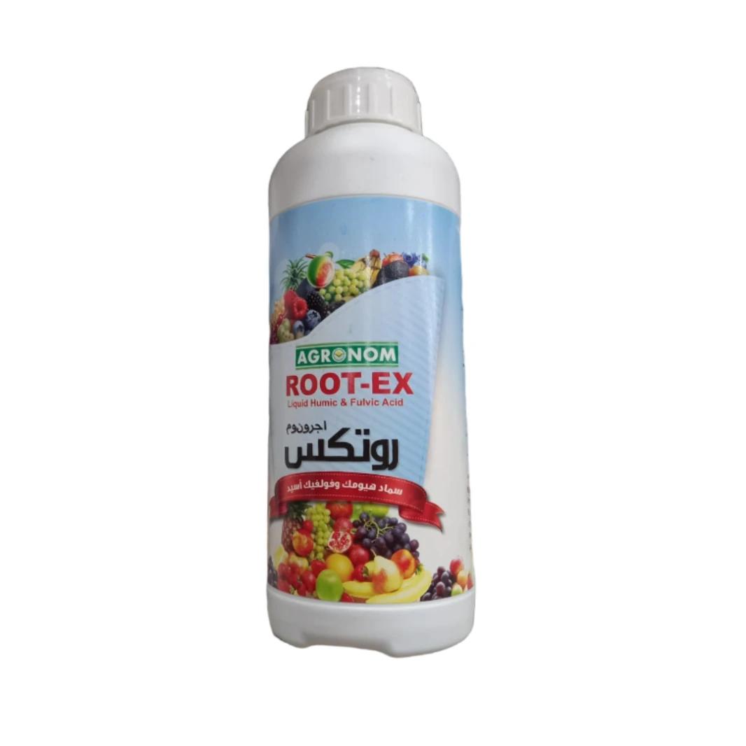 سائل 1 لتر من AGRONOM ROOT-EX يحتوي على حمض الهيوميك وحمض الفولفيك