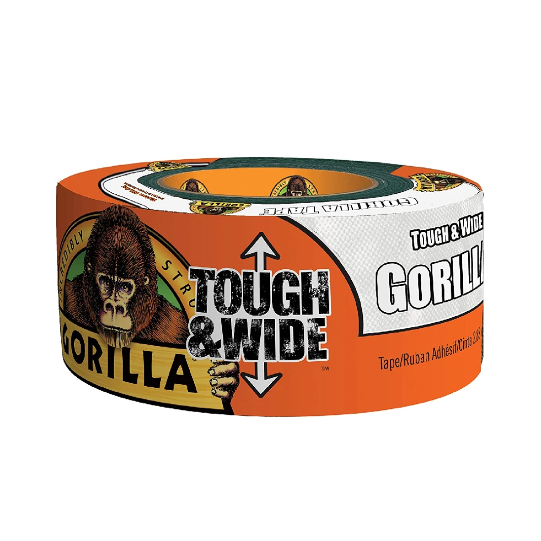 شريط لاصق GORILLA TOUGH & WIDE، 2.88 بوصة × 25 ياردة، أبيض