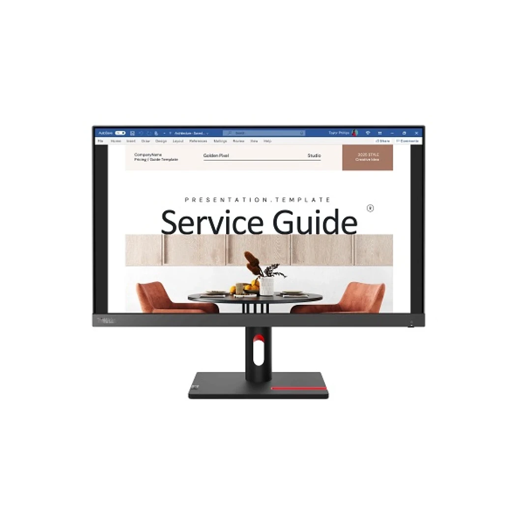 Lenovo ThinkVision S24i-30 24 inch FHD Monitor (IPS Panel, 100Hz, 4ms, HDMI, VGA, Phone Holder) - Tilt Stand,3 years warranty