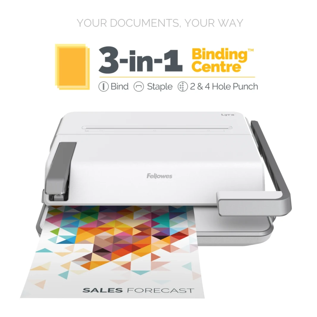 مركز تجليد Fellowes Lyra 3 في 1