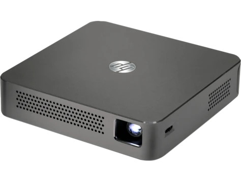 HP MP100 Mobile LED Wireless Projector, Ultra Mini with Rechargeable Battery, HDMI, 100 Lumens, 100"" Display, Speaker, WVGA 854 x 480