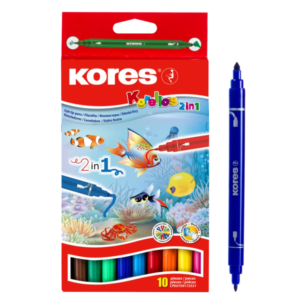 Kores Korellos شعرت الأقلام - 2in1،10pcs