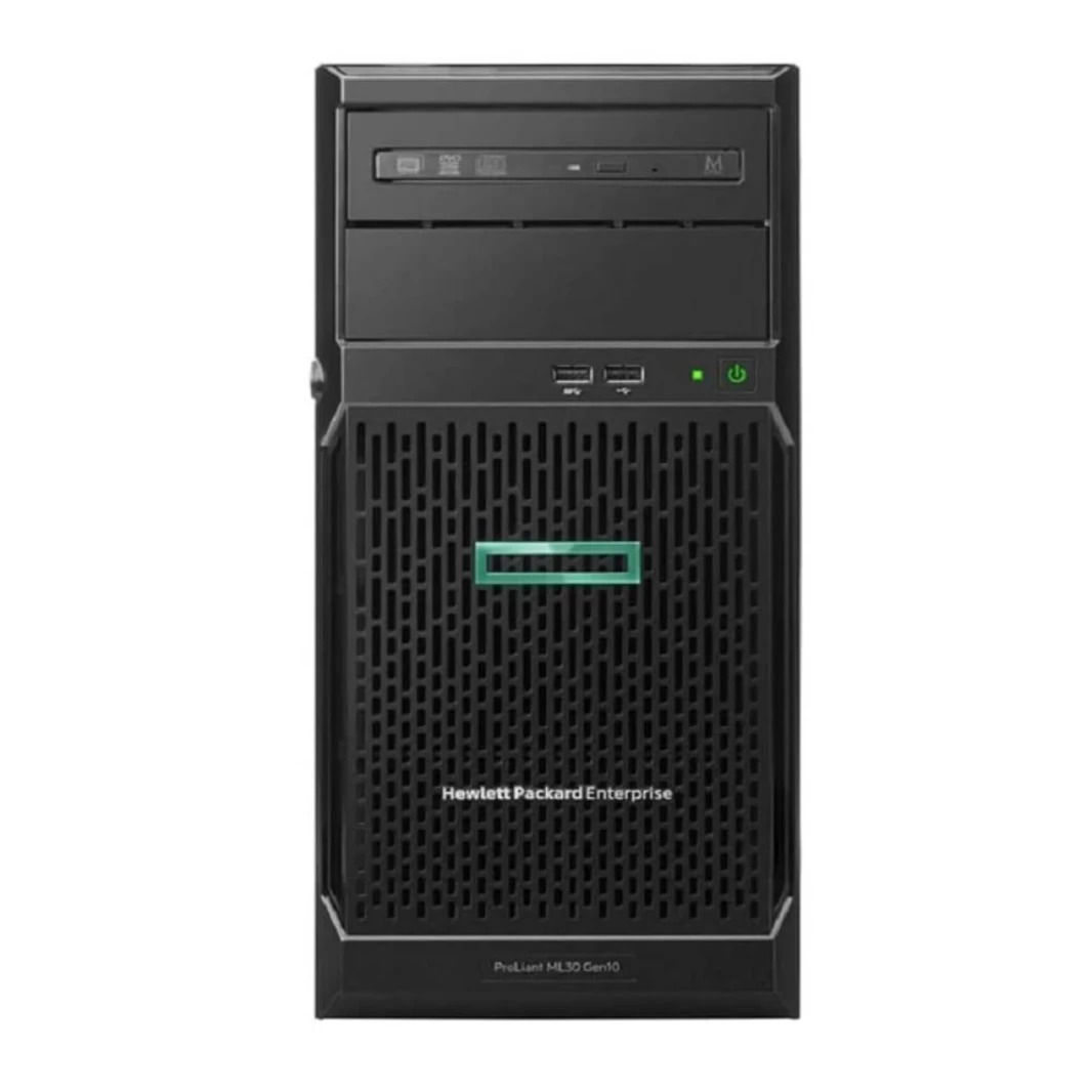 HPE ProLiant ML30 Gen10 Entry Server مع معالج Intel® Xeon® E-2224 ، ذاكرة 8 جيجابايت ، 4 خلجان كبيرة من العوامل غير الحار ، ومصدر طاقة 350W واحد (P16926-421)