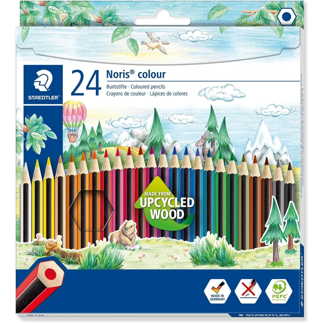 Staedtler Noris Coloring Pencil - حزمة ألوان متعددة من 24