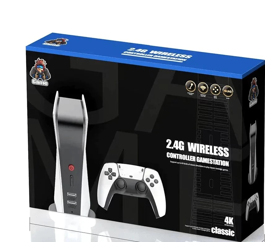 M5 2.4G Wireless controller game station in ps5 style 4K HD output retro classic video game