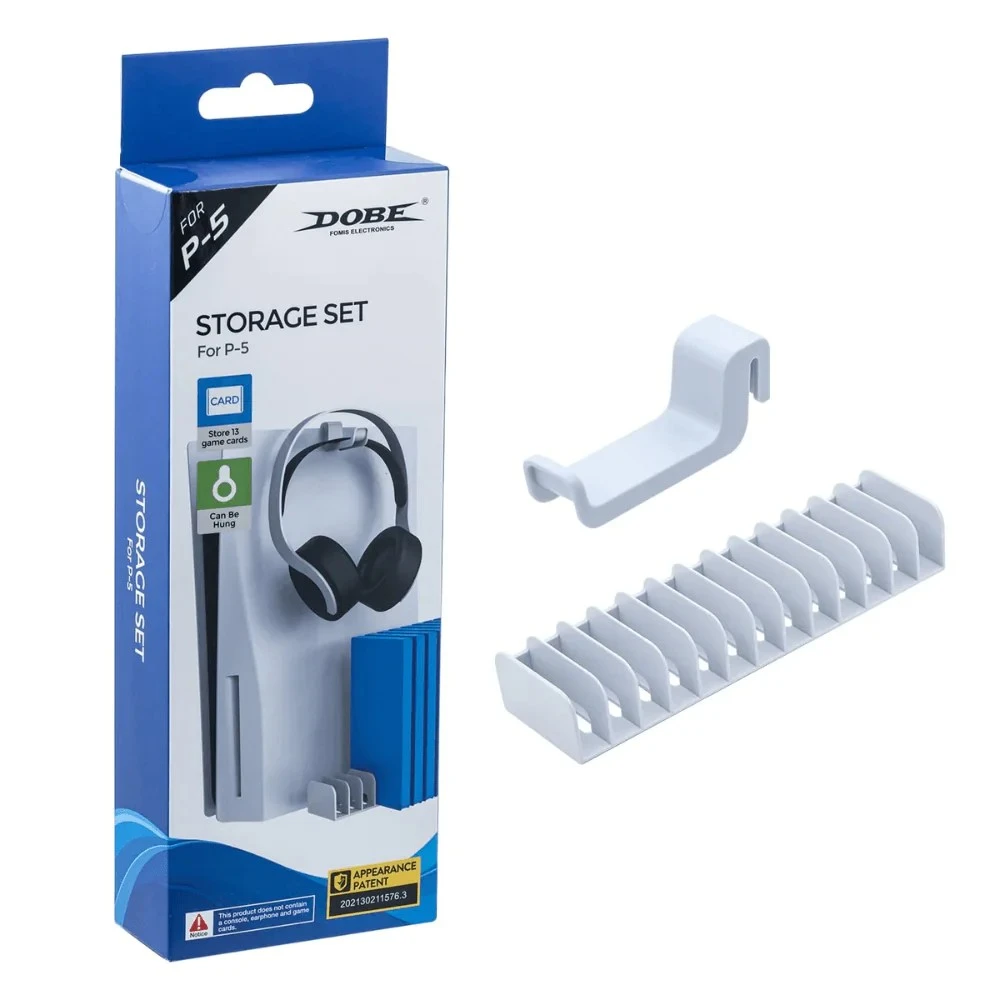 DOBE HEADSET STORAGE SET WITH GAME DISC RACK FOR PS5