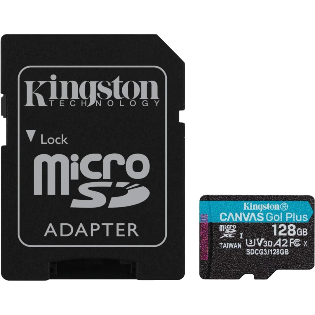 Kingston 128GB بطاقة الذاكرة MicroSDXC Canvas Go بالإضافة إلى 170 ميجابايت/ثانية اقرأ UHS-I C10 U3