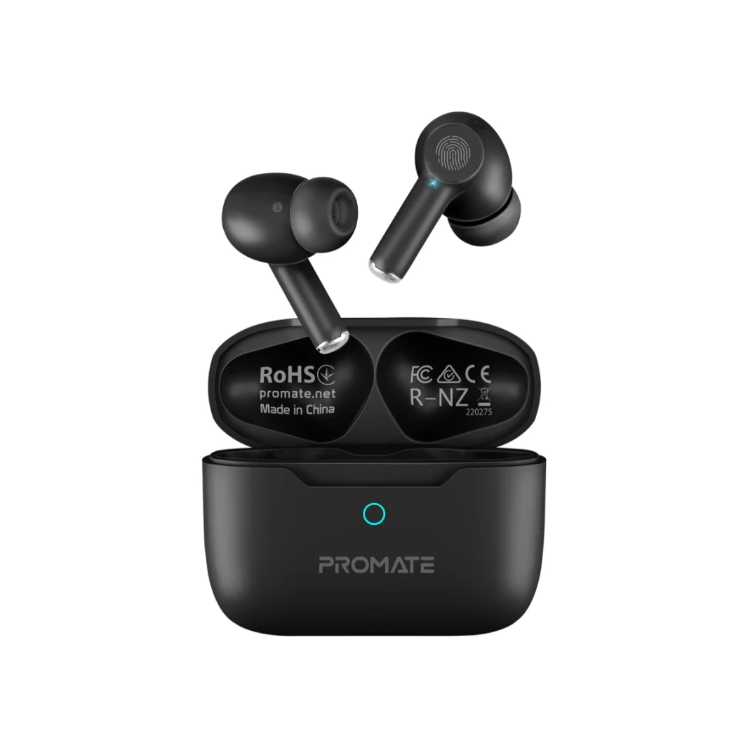 PROMATE PROPODS سماعات الأذن اللاسلكية الحقيقية ، إلغاء الضوضاء النشطة في الأذن بلمسة ذكية