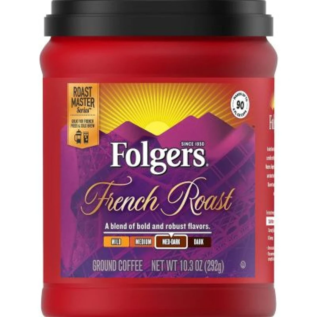 Folgers French Roast Medium Dark Roast Ground Coffee 292 G