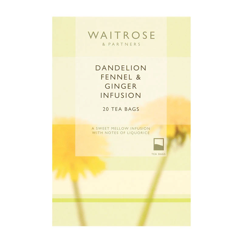 Waitrose Dandelion Fennel & Ginger Infusion 20 Tea Bags 30g