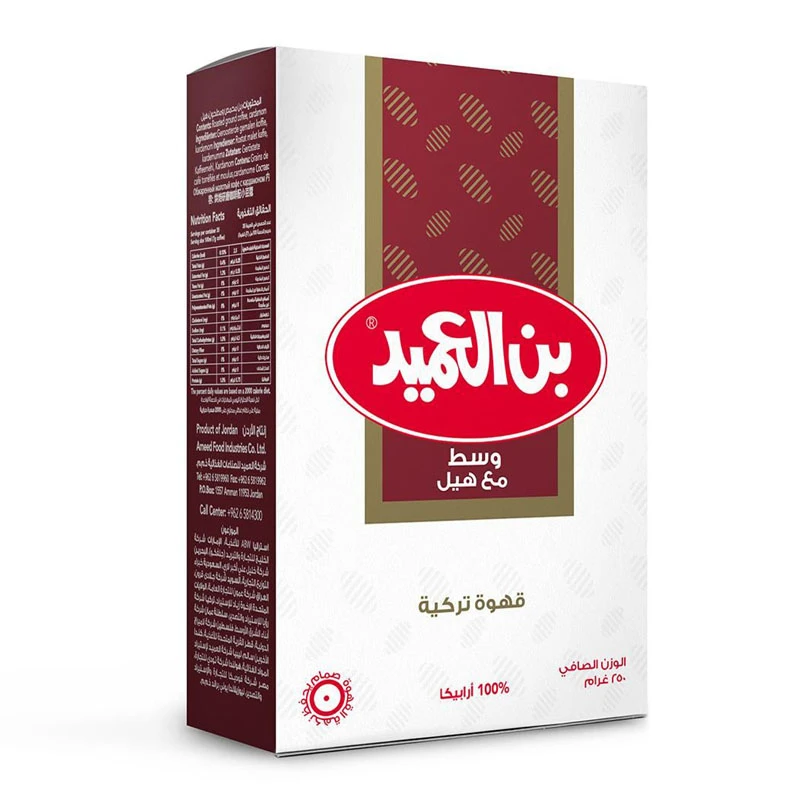 قهوة تركية متوسطة مع الهيل من "الاميد" 250 جرام