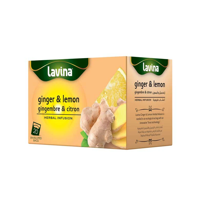 Lavina Herbal Infusion Ginger & Lemon 20 Bags