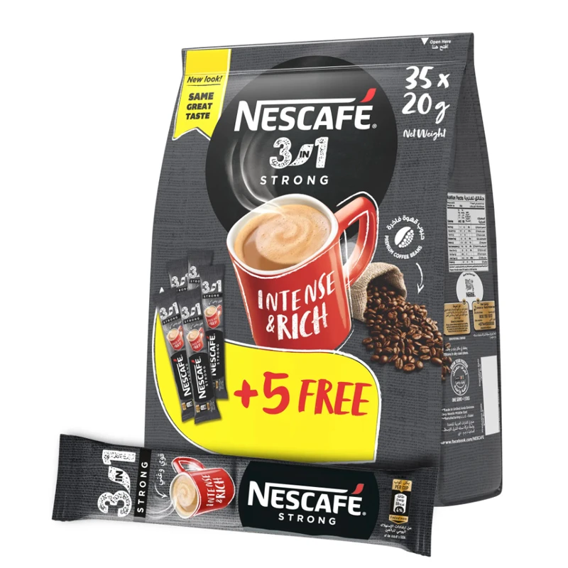 Nescafe Strong 3 in 1 20g × 35 أكياس