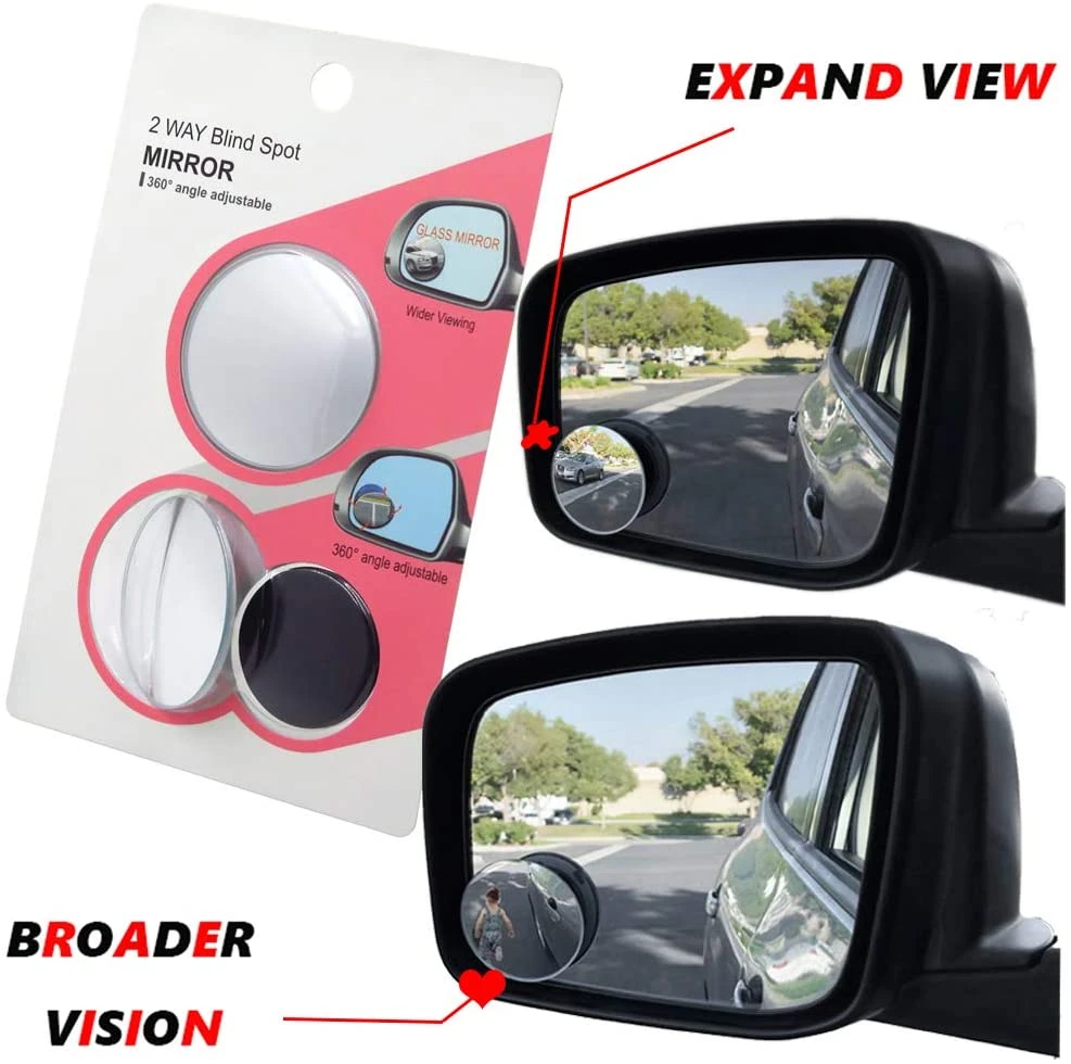 Two-piece convex mirror