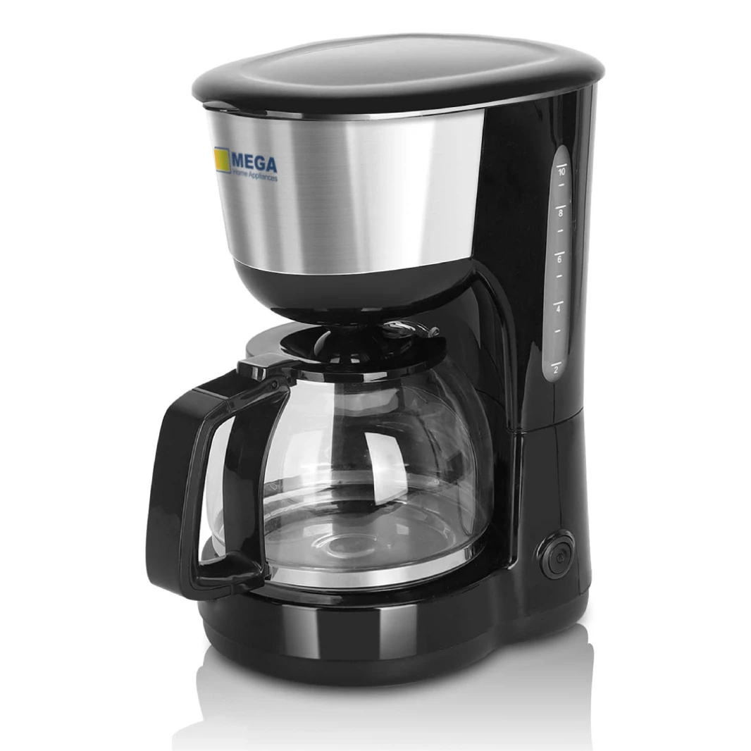 Mega Coffee Maker 1000W 1.25L - Black