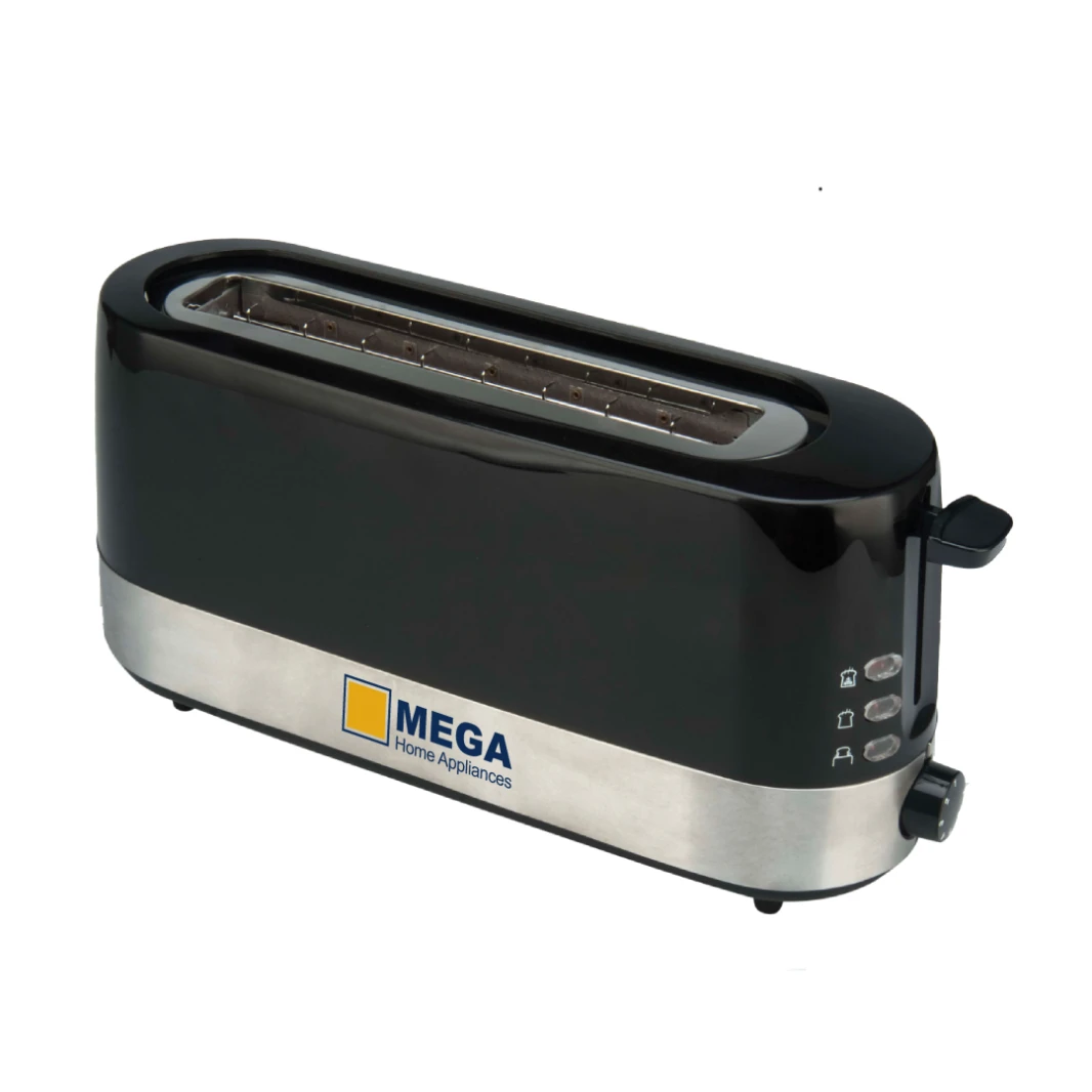 Mega Toaster 850W ، شريحة واحدة ، أسود