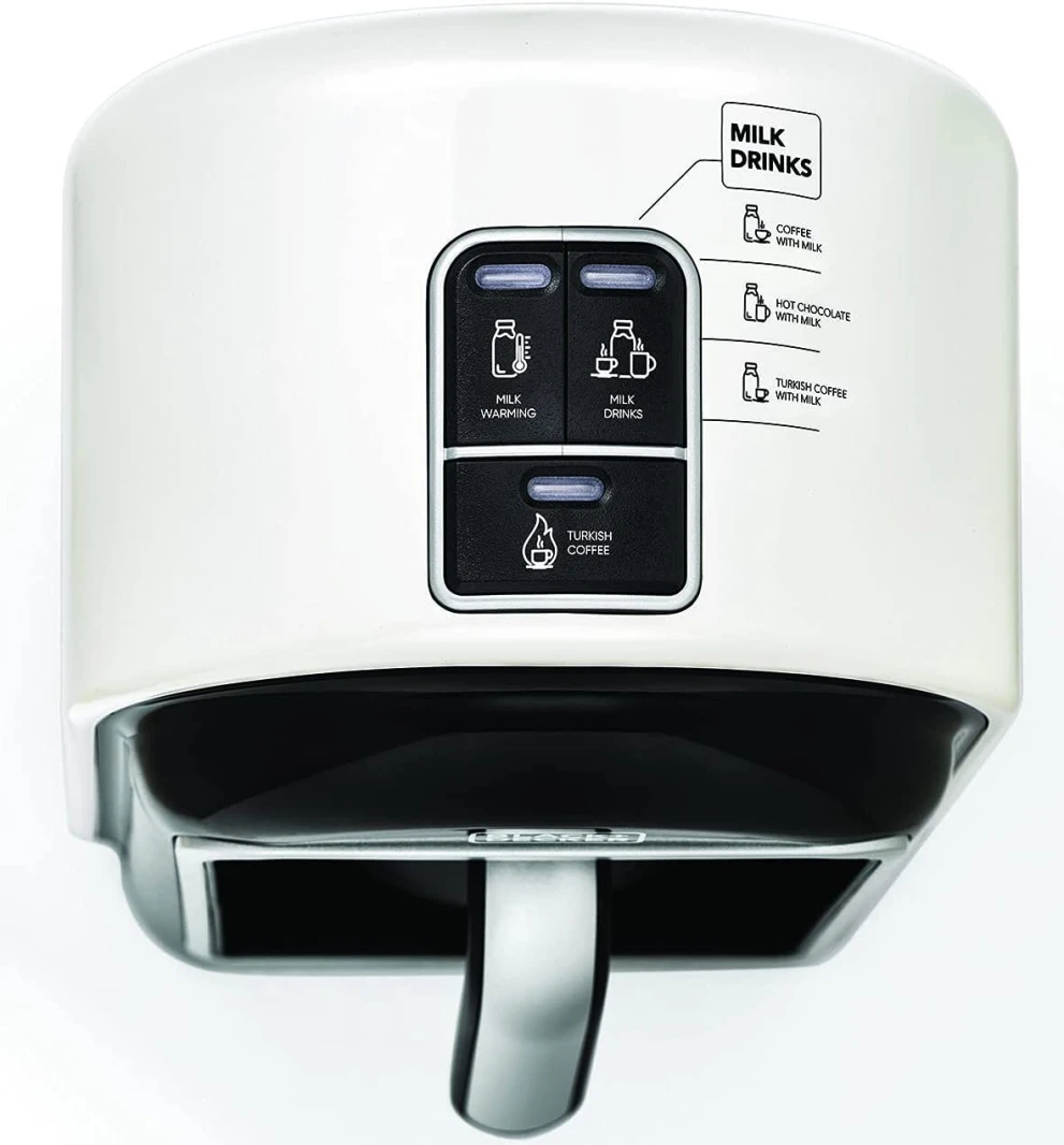 BLACK+DECKER 735W 300ML TURKISH COFFEE MAKER, 4-5 CUPS WITH MILK WARMER AND HOT CHOCOLATE MAKER TCM730-B5