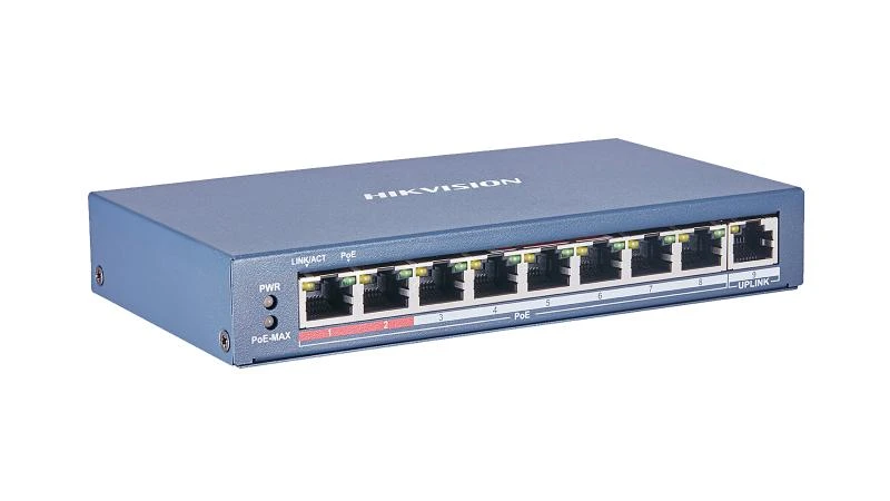 Hikvision 8 Port Fast Ethernet غير مُدارة Poe DS-3E0109P-E (C) التبديل