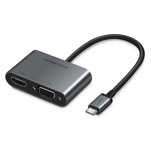 UGREEN 50505 USB-C 4 في 1 (HDMI+VGA+USB 3.0+PD محول