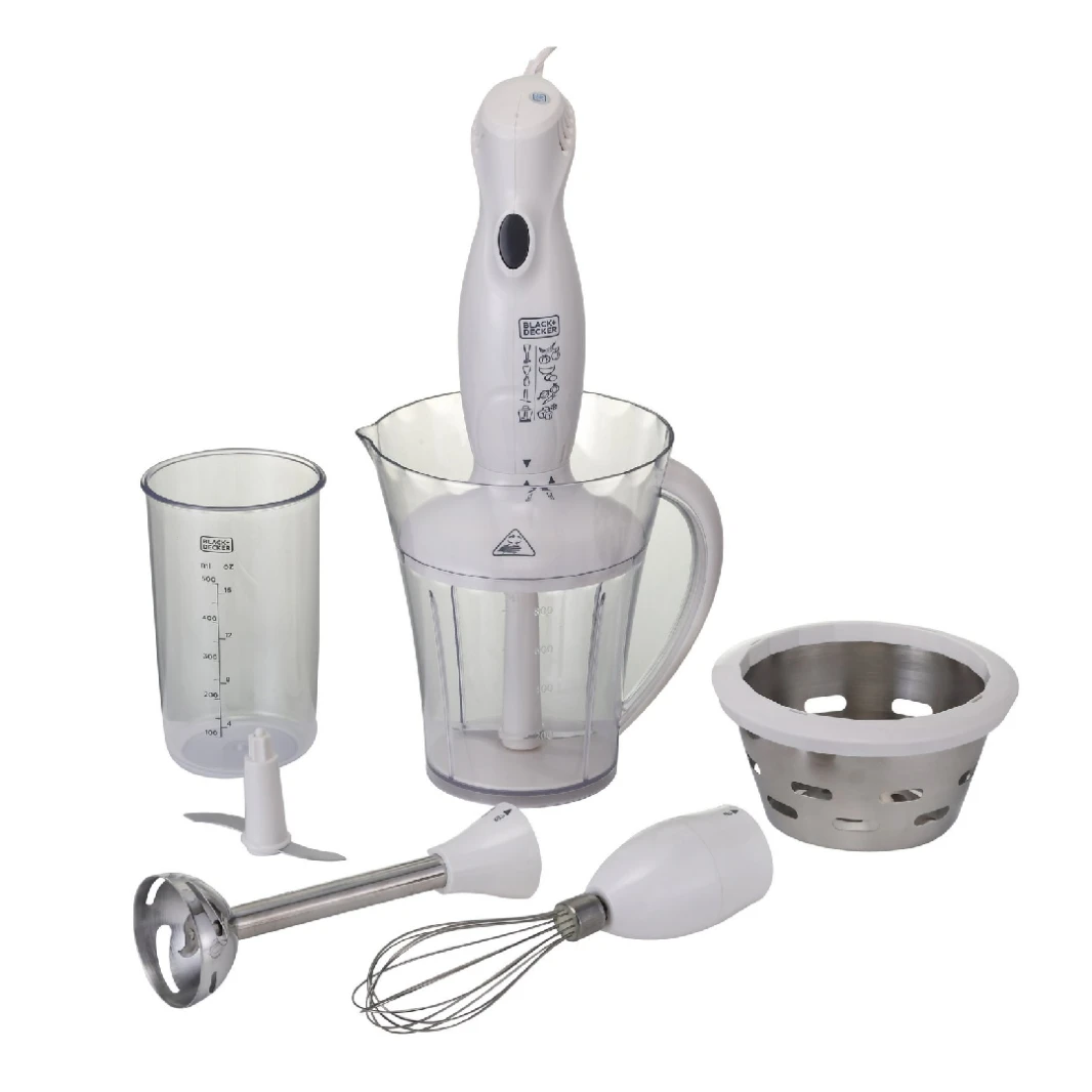 Black & Decker Hand Blender with Chopper and Ice Crusher Blender 500 Watt