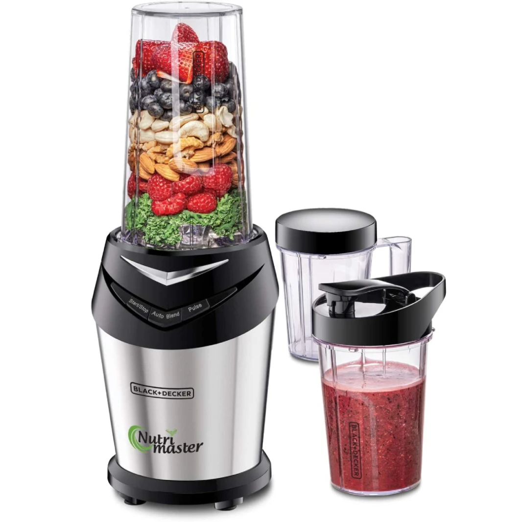 Black & Decker 600W 700ml Blender/Smoothie Maker with 500ml and 300ml Bottles
