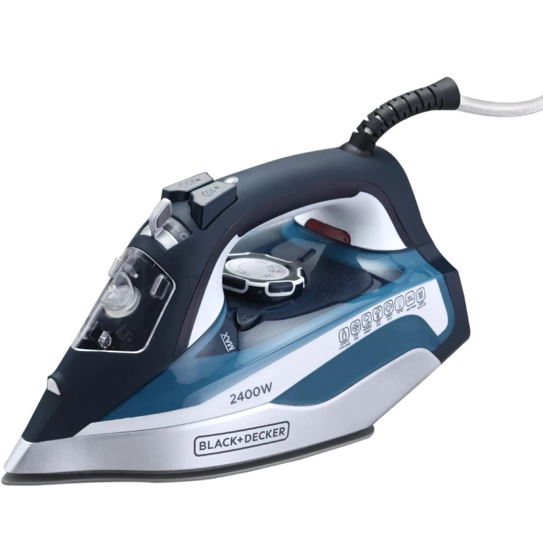 Black & Decker 2400 Watt steam iron with ceramic soleplate