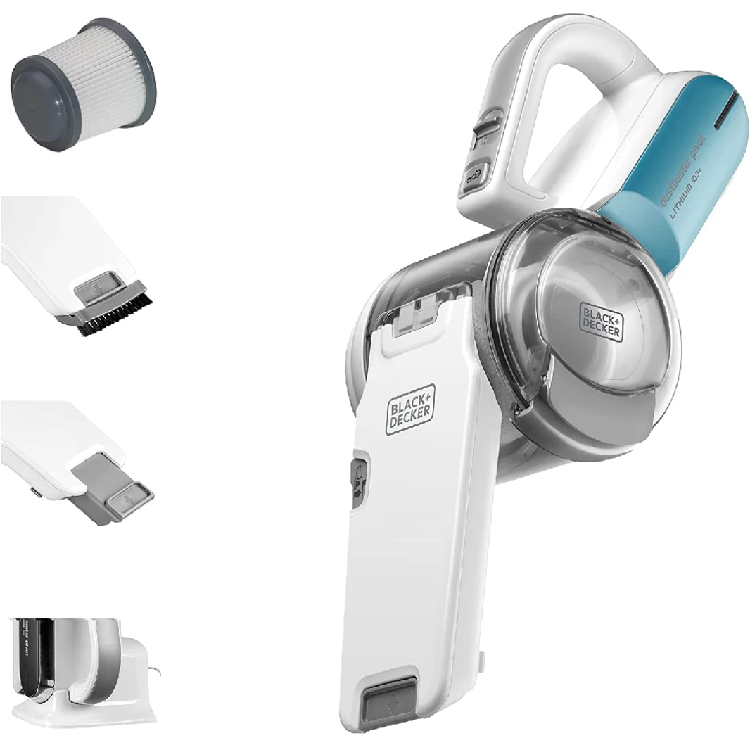 مكنسة مكنسة محمولة من Black & Decker مع بطارية ليثيوم أيون 440 مل