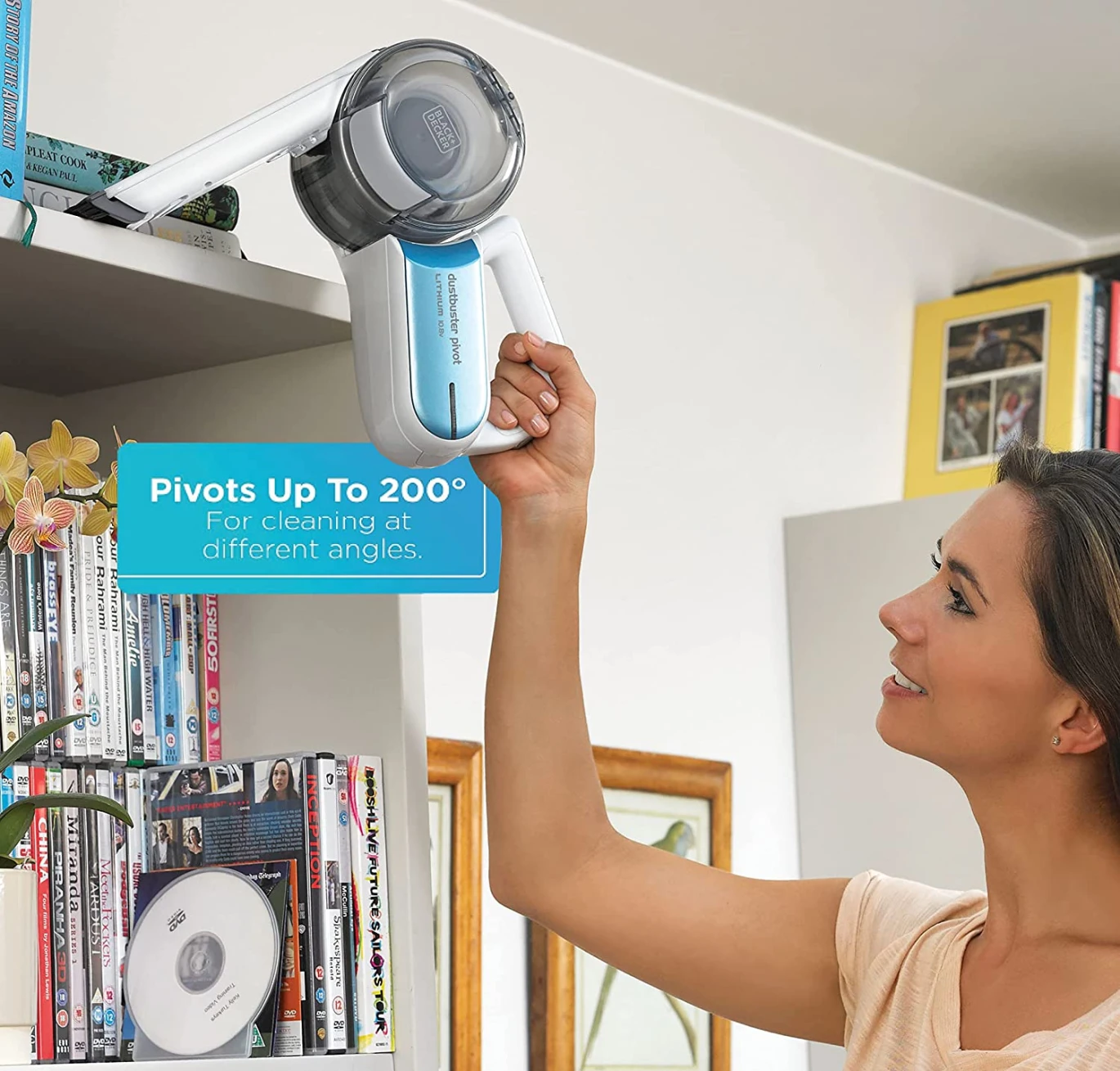 مكنسة مكنسة محمولة من Black & Decker مع بطارية ليثيوم أيون 440 مل
