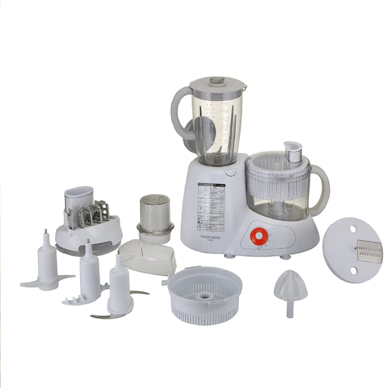 BLACK & DECKER 1000W 27 FUNCTIONS FOOD PROCESSOR, WHITE - FX1000-B5