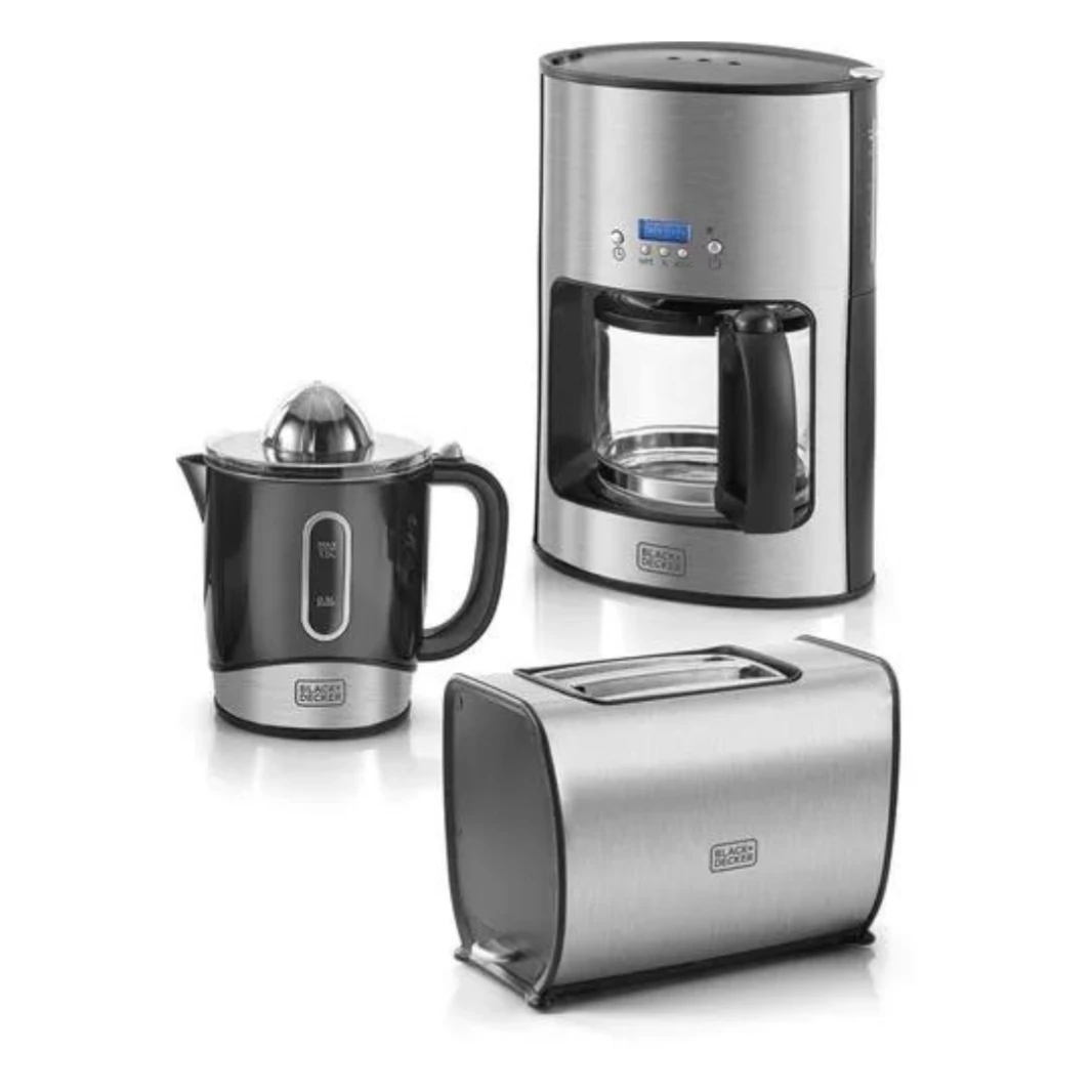 BLACK & DECKER INSTANT COFFEE MAKING SET + 2 SLICES ROASTER + CITRUS JUICER
