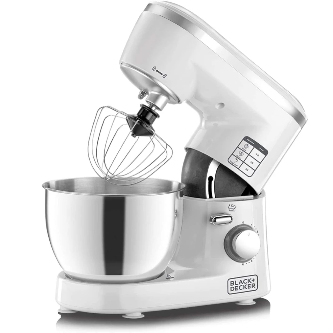 Black & Decker vertical mixer and mixer, 1000 watts, 6 speeds, with stainless steel bowl