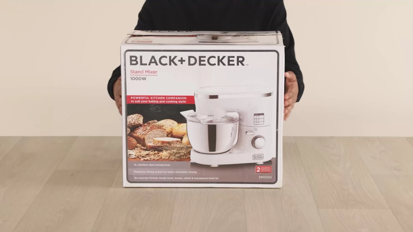 Black & Decker vertical mixer and mixer, 1000 watts, 6 speeds, with stainless steel bowl