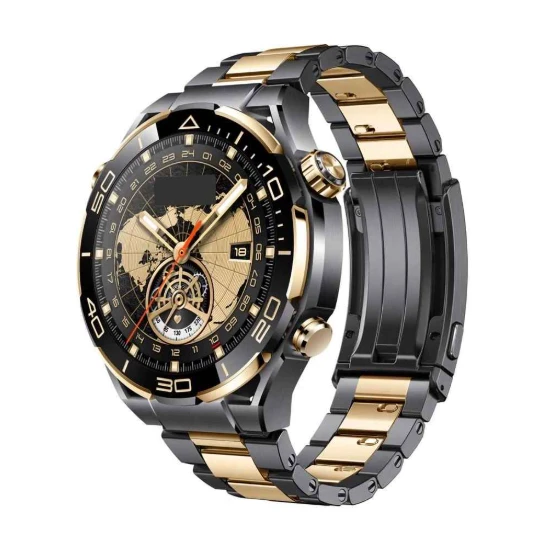 Kalobee America SK4 Pro Max Black Gold Edition Watch مع 2 حزام