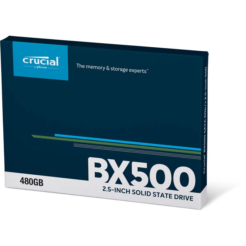 Crucial BX500 480Gb Internal PC SSD Solid State Drive - SATA III 6 Gb/s, 2.5"/7mm, Up to 540 MB/s