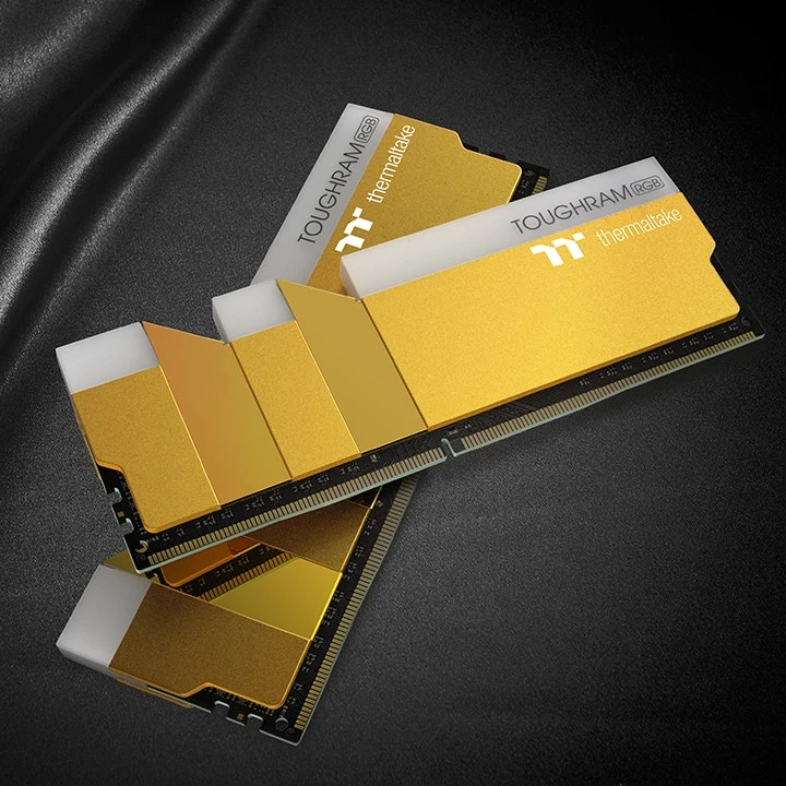 Thermaltake TOUGHRAM RGB 8GB DDR4 3600Mhz CL18 1.35V DIMM RAM - Metallic Gold
