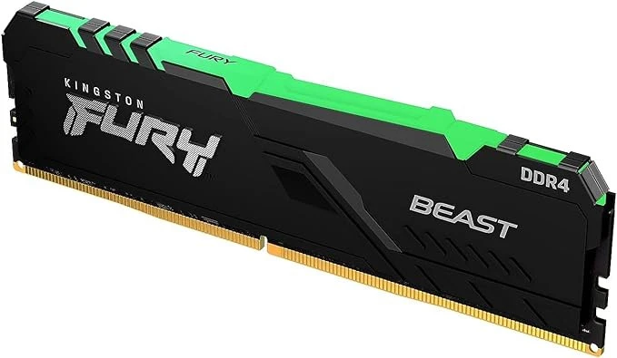 Kingston Fury Beast 16GB DDR4 3200Mhz CL16 1.35v XMP RGB DIMM RAM - KF432C16BB1A/16