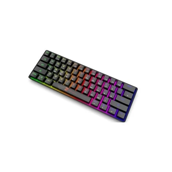 R8 1037 60% Wired Gaming Mechanical Keyboard - Arabic (Blue Switch) BLACK