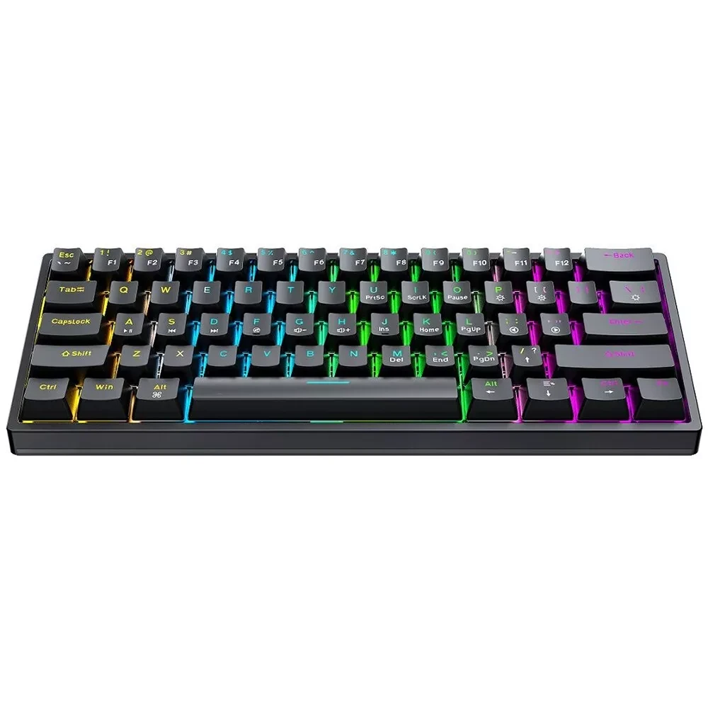 HAING HI-MKB68 60% Mechanical Gaming Keyboard Type-C Wired RGB 68 Key for Laptop PC Gamer BLACK/WHITE
