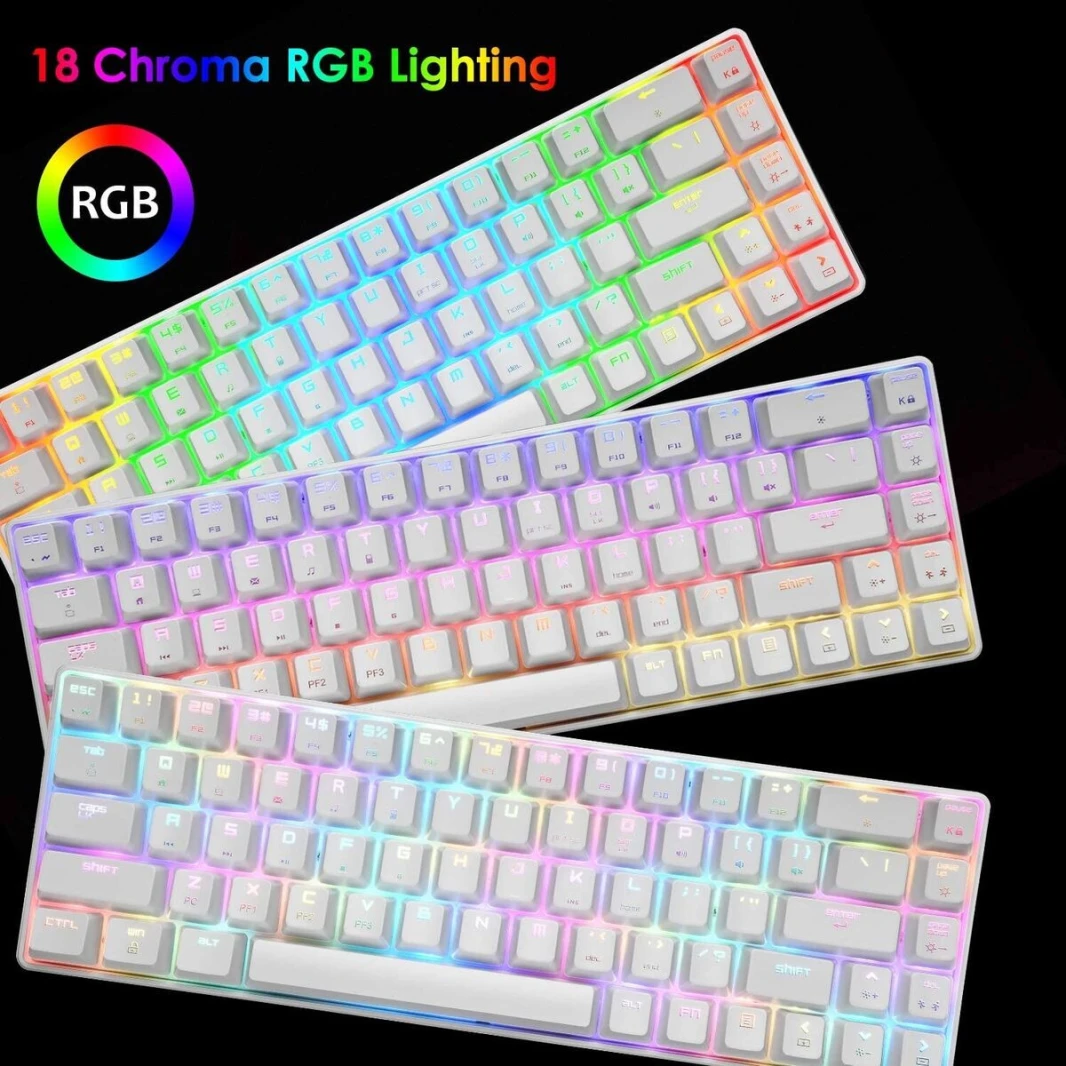 HAING HI-MKB68 60% Mechanical Gaming Keyboard Type-C Wired RGB 68 Key for Laptop PC Gamer BLACK/WHITE