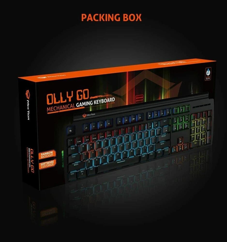 MeeTion MT-MK600MX Blue Switch RGB Mechanical Gaming Keyboard