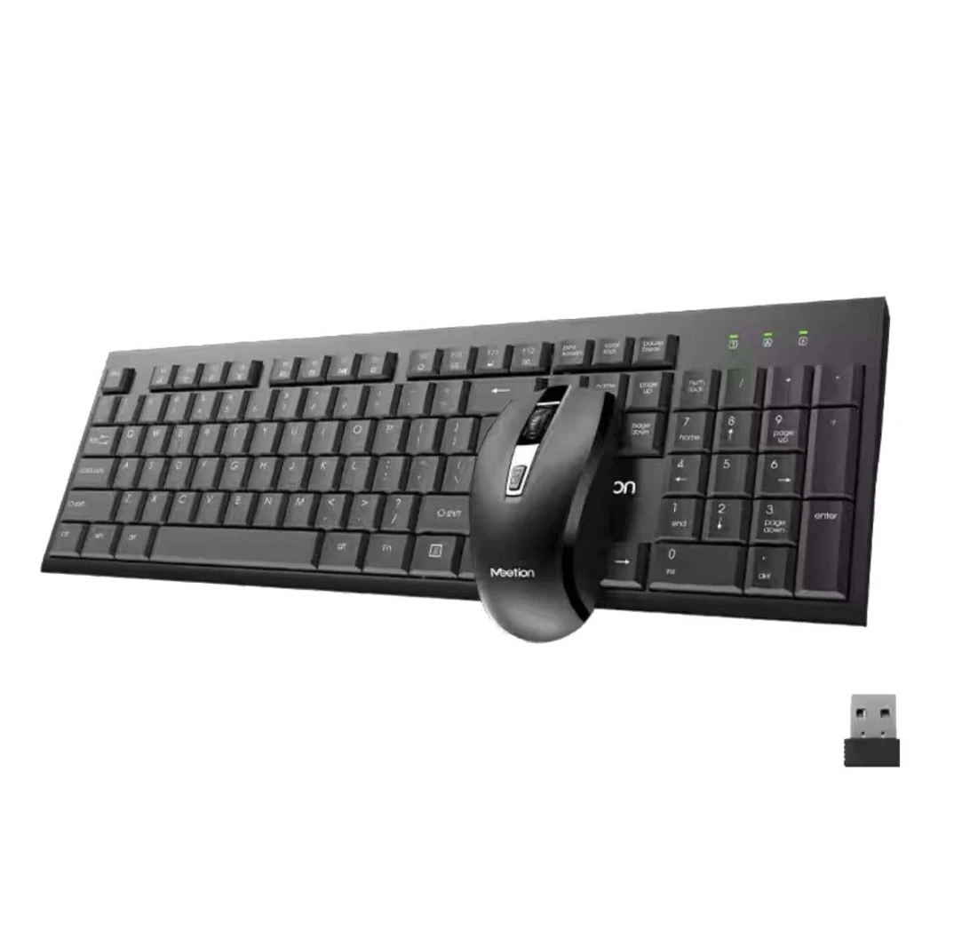MeeTion MT-C4120 Computer Wireless Keyboard and Mouse Bundle BLACK/WHITE